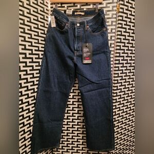Levi’s Ribcage Straight Ankle Jeans | Size 28 | Super High Rise Dark Wash | NWT